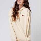 Felpa con cappuccio da donna in cotone organico ricamato Beerpong |