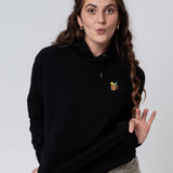 Felpa con cappuccio da donna in cotone organico ricamata Moscow Mule |