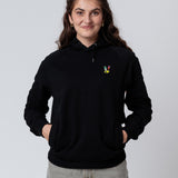 Felpa con cappuccio da donna in cotone biologico ricamato Little Knocker |