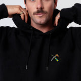 Champagnersäbel | Bestickter Bio-Baumwoll Unisex Hoodie