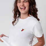 Beerpong Randtreffer | BBesticktes Bio Baumwoll Frauen T-Shirt