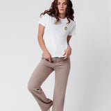 Maglietta in cotone biologico da donna ricamata Whisky Sour