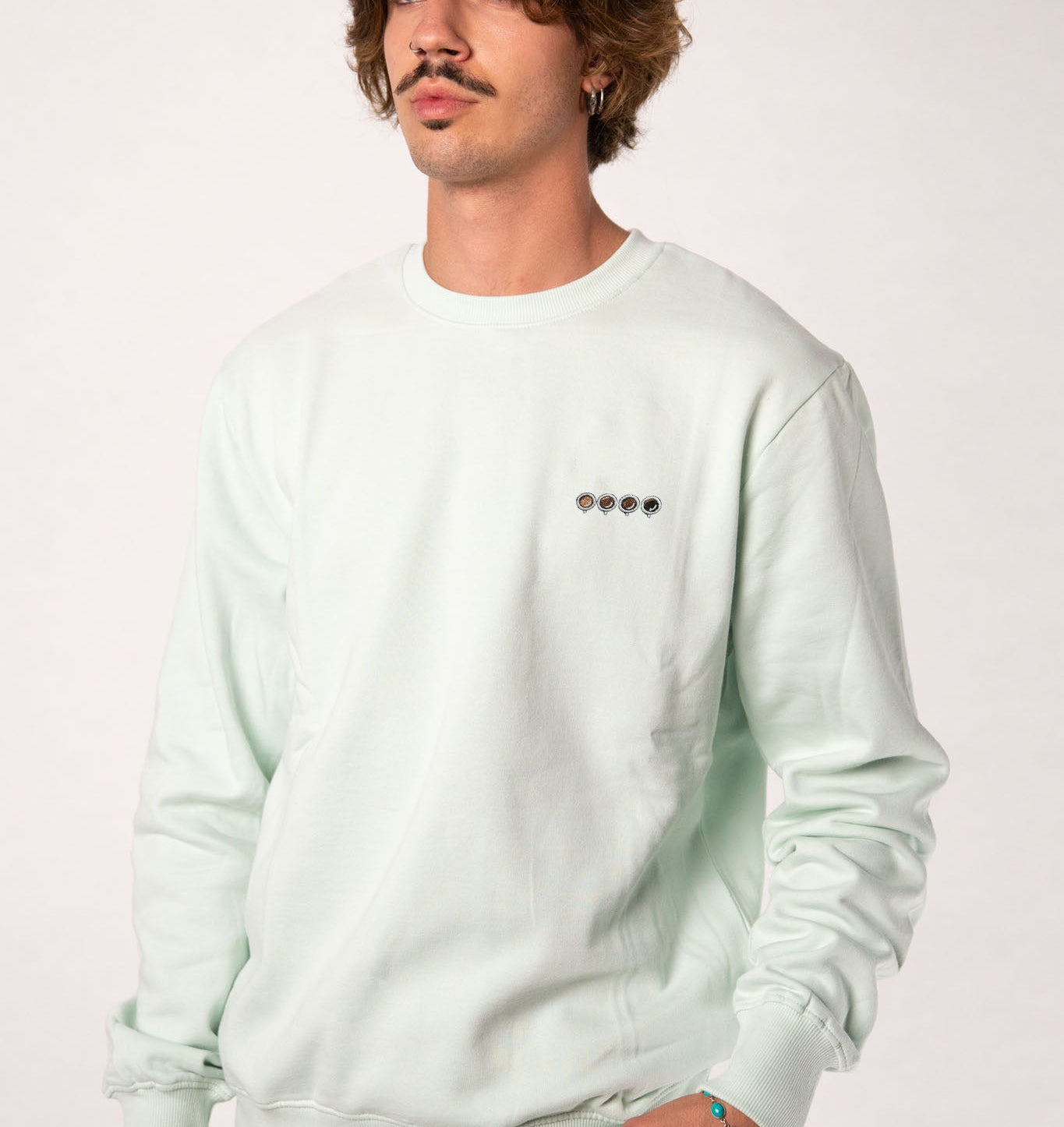 Quattro Espressi | Bestickter Bio-Baumwoll Unisex Pullover