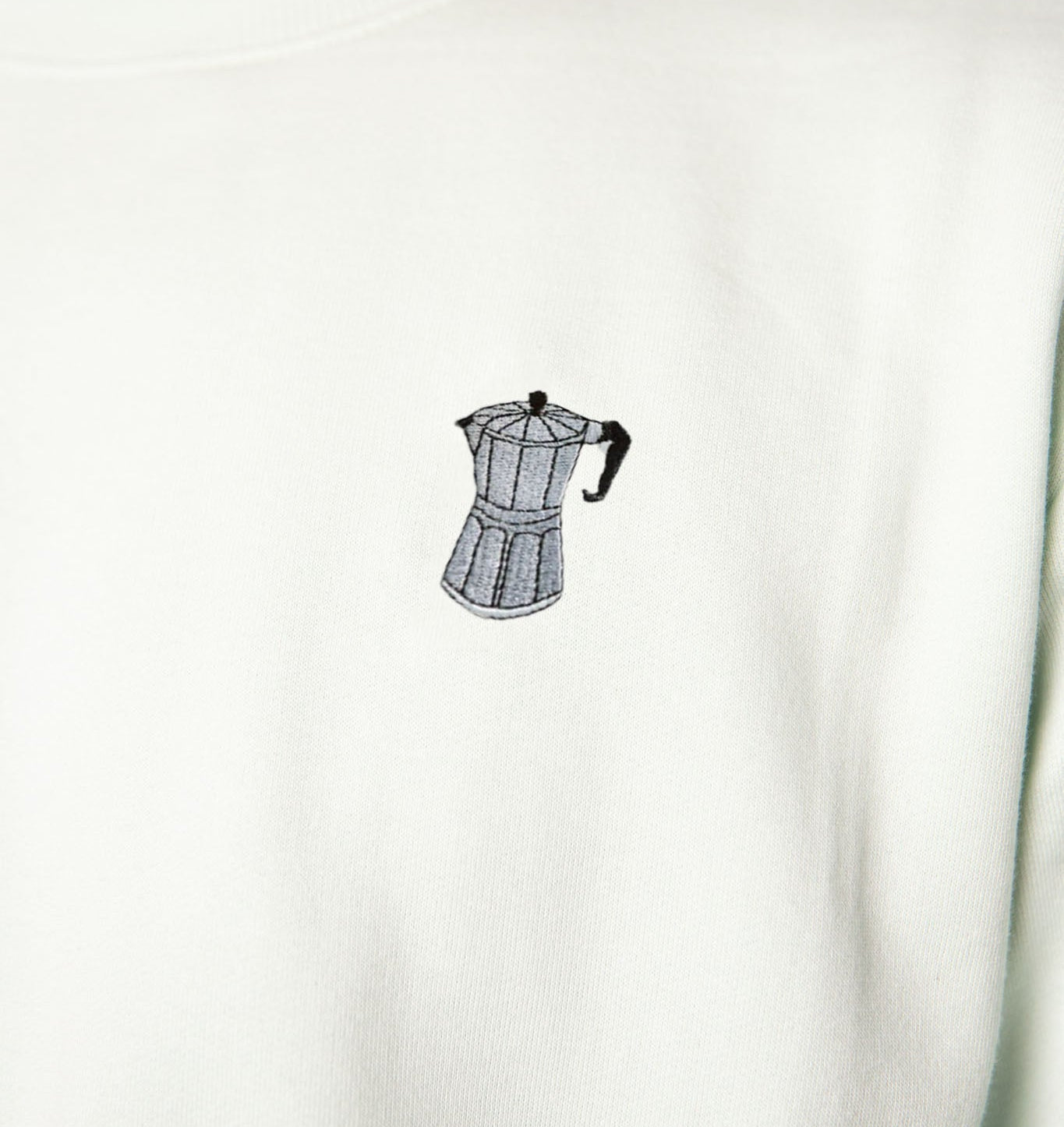Espressokocher | Bestickter Bio-Baumwoll Unisex Pullover