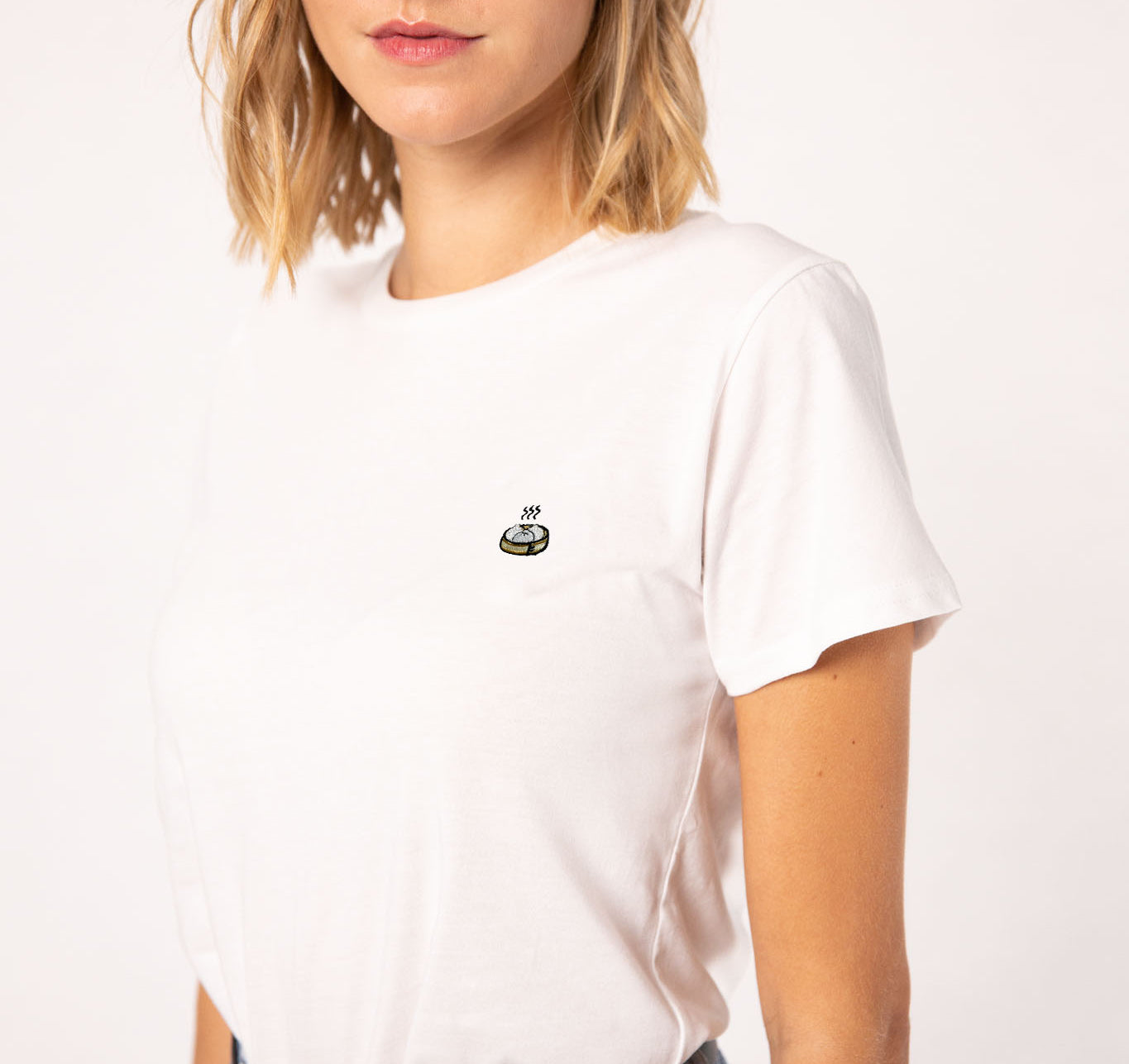 Dumplings | Besticktes Bio Baumwoll Frauen T-Shirt