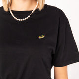 Hot Dog | Besticktes Bio Baumwoll Frauen T-Shirt