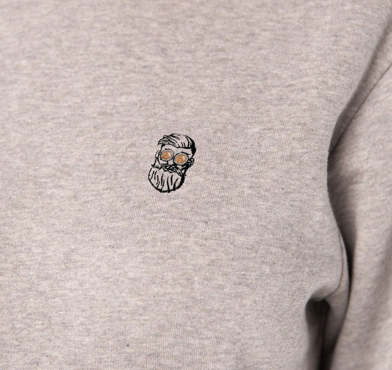 Kaffee Hipster | Bestickter Bio-Baumwoll Frauen Pullover