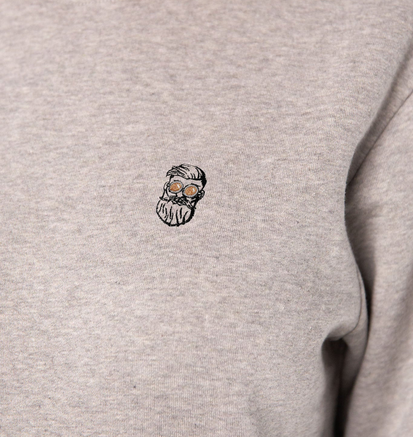 Kaffee Hipster | Bestickter Bio-Baumwoll Frauen Pullover