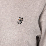 Kaffee Hipster | Bestickter Bio-Baumwoll Frauen Pullover