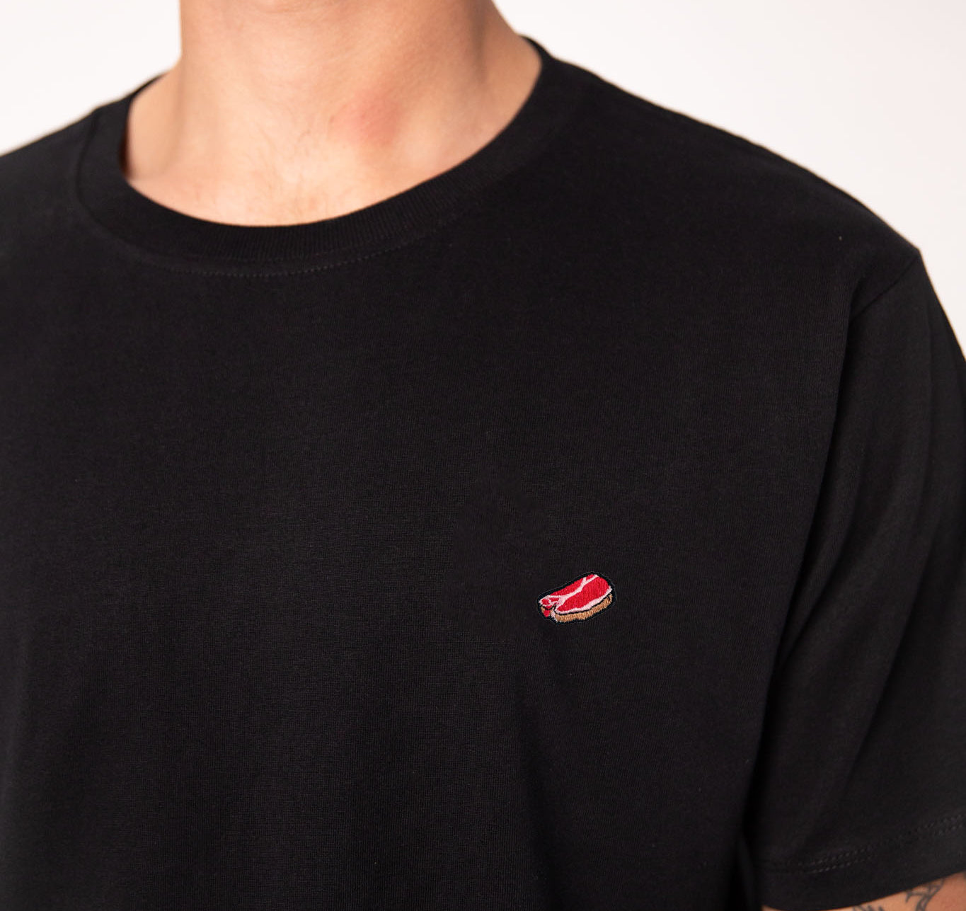 Steak | Besticktes Bio Baumwoll Unisex T-Shirt