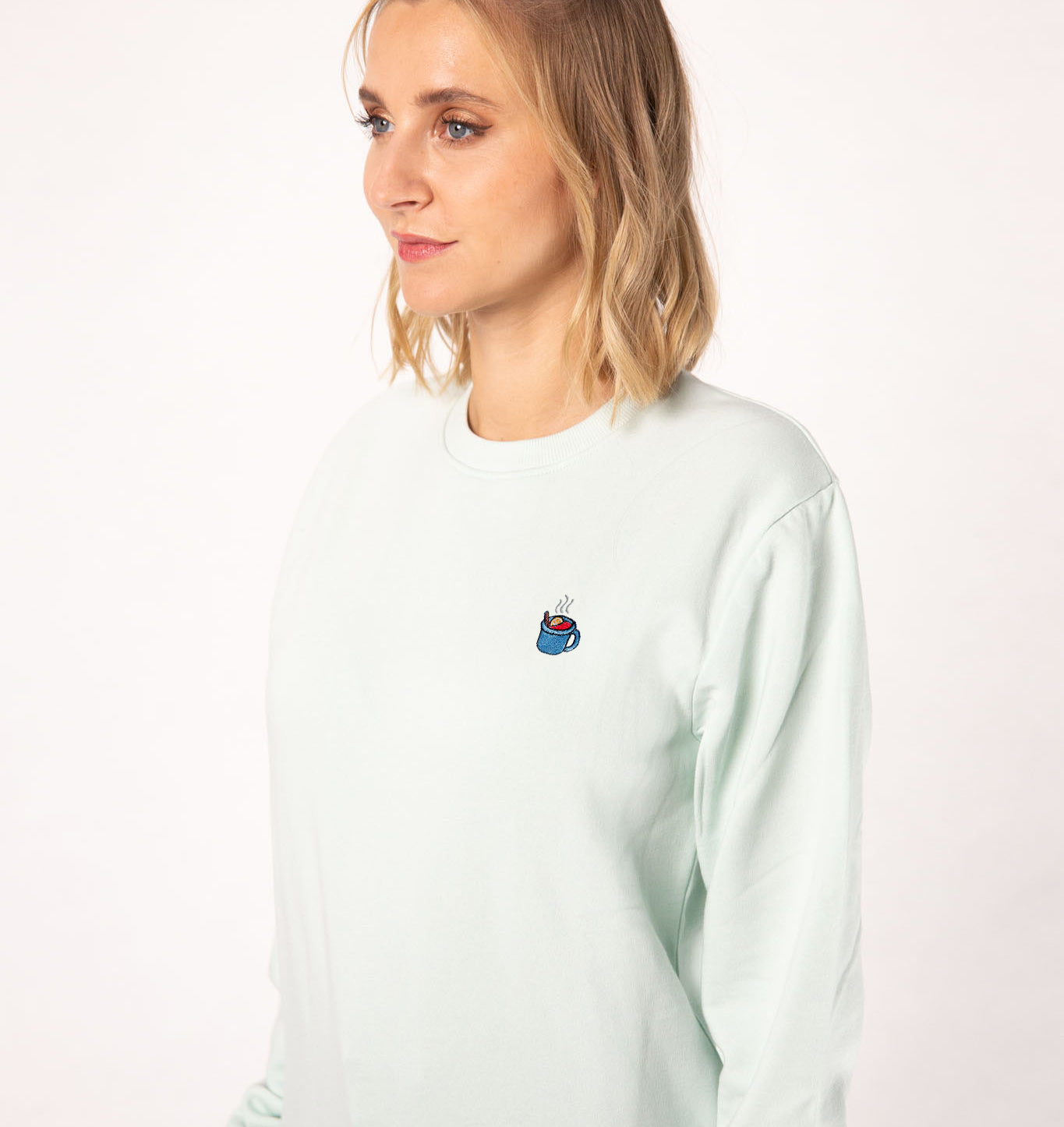Glühwein | Maglia da donna ricamata in cotone biologico