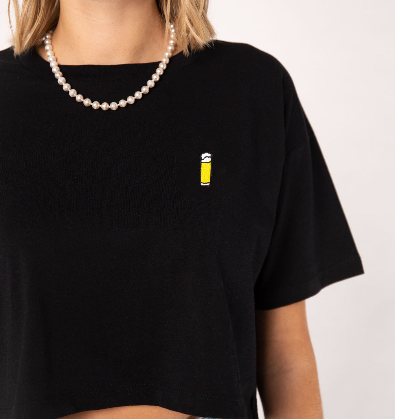 Kölsch | Besticktes Bio Baumwoll Cropped T-Shirt