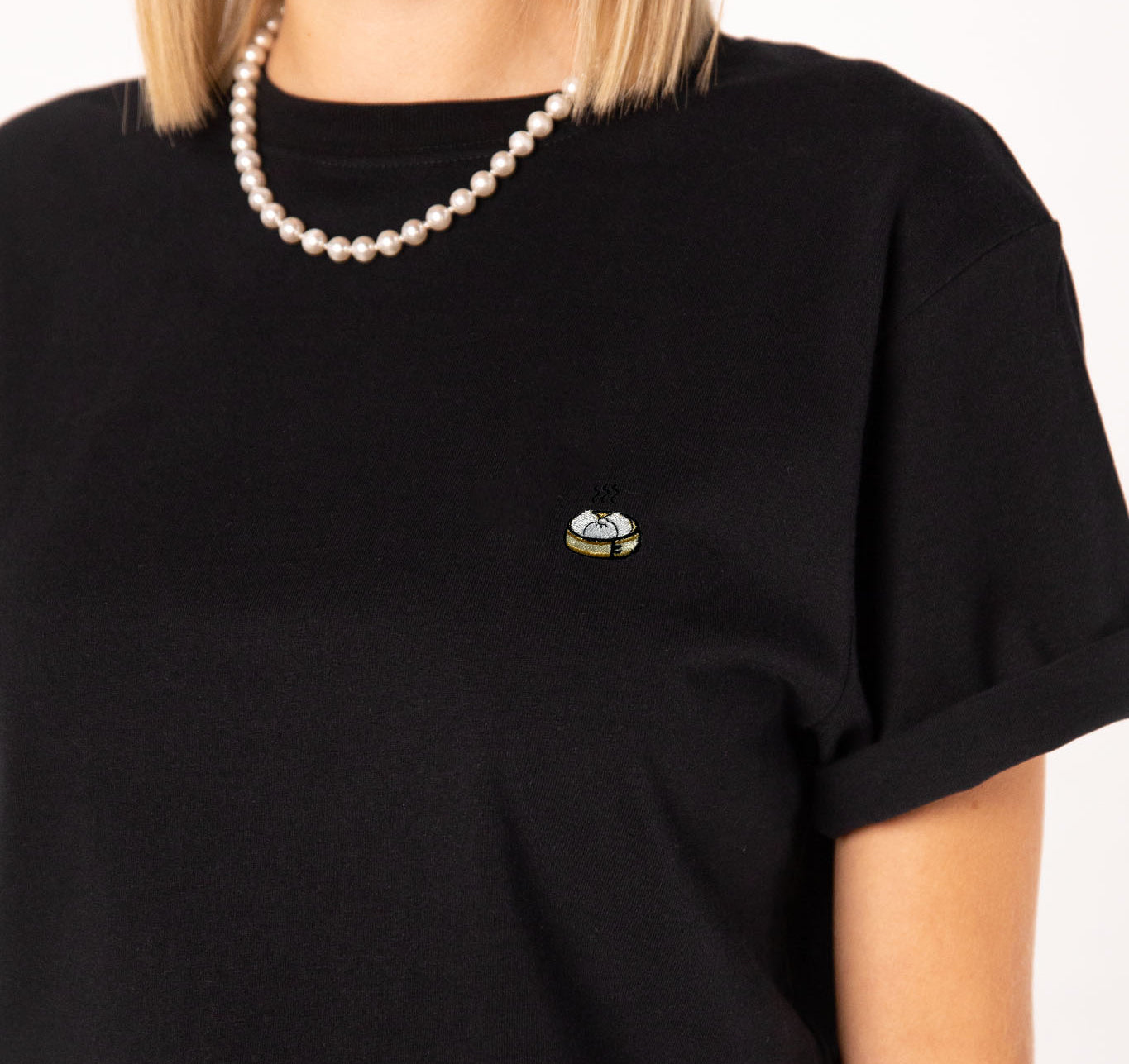 Dumplings | Besticktes Bio Baumwoll Frauen T-Shirt