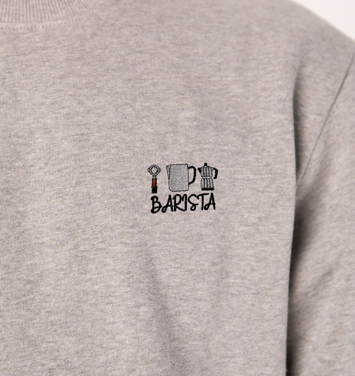 Barista Set | Bestickter Bio-Baumwoll Männer  Pullover