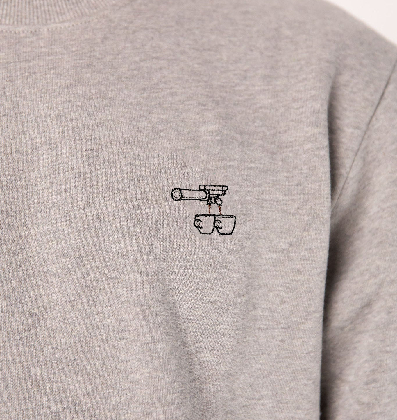 Due Caffè | Bestickter Bio-Baumwoll Unisex Pullover