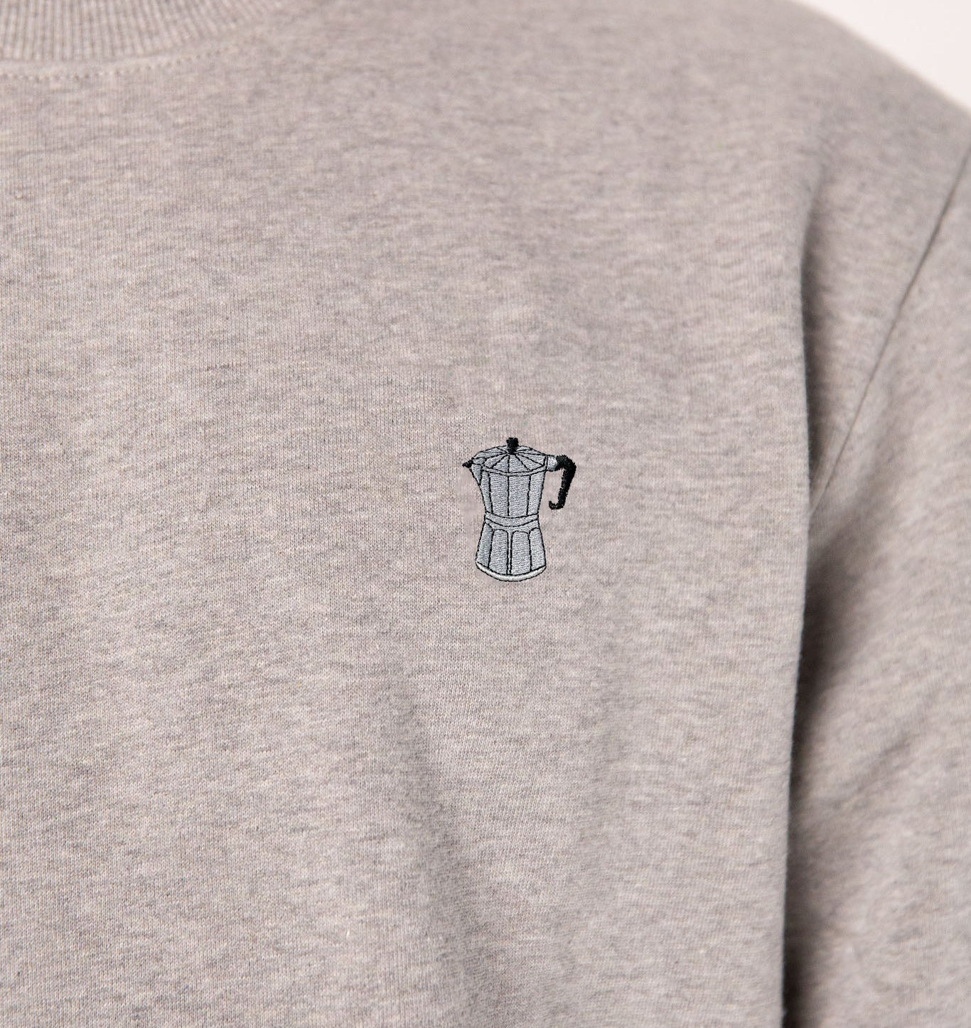 Espressokocher | Bestickter Bio-Baumwoll Unisex Pullover