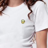 Matcha Latte | Besticktes Bio Baumwoll Cropped T-Shirt