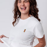Voelkel Ingwer Shot |  Besticktes Bio Baumwoll Frauen T-Shirt
