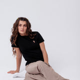 Allday RSÈ |  Besticktes Bio Baumwoll Frauen T-Shirt