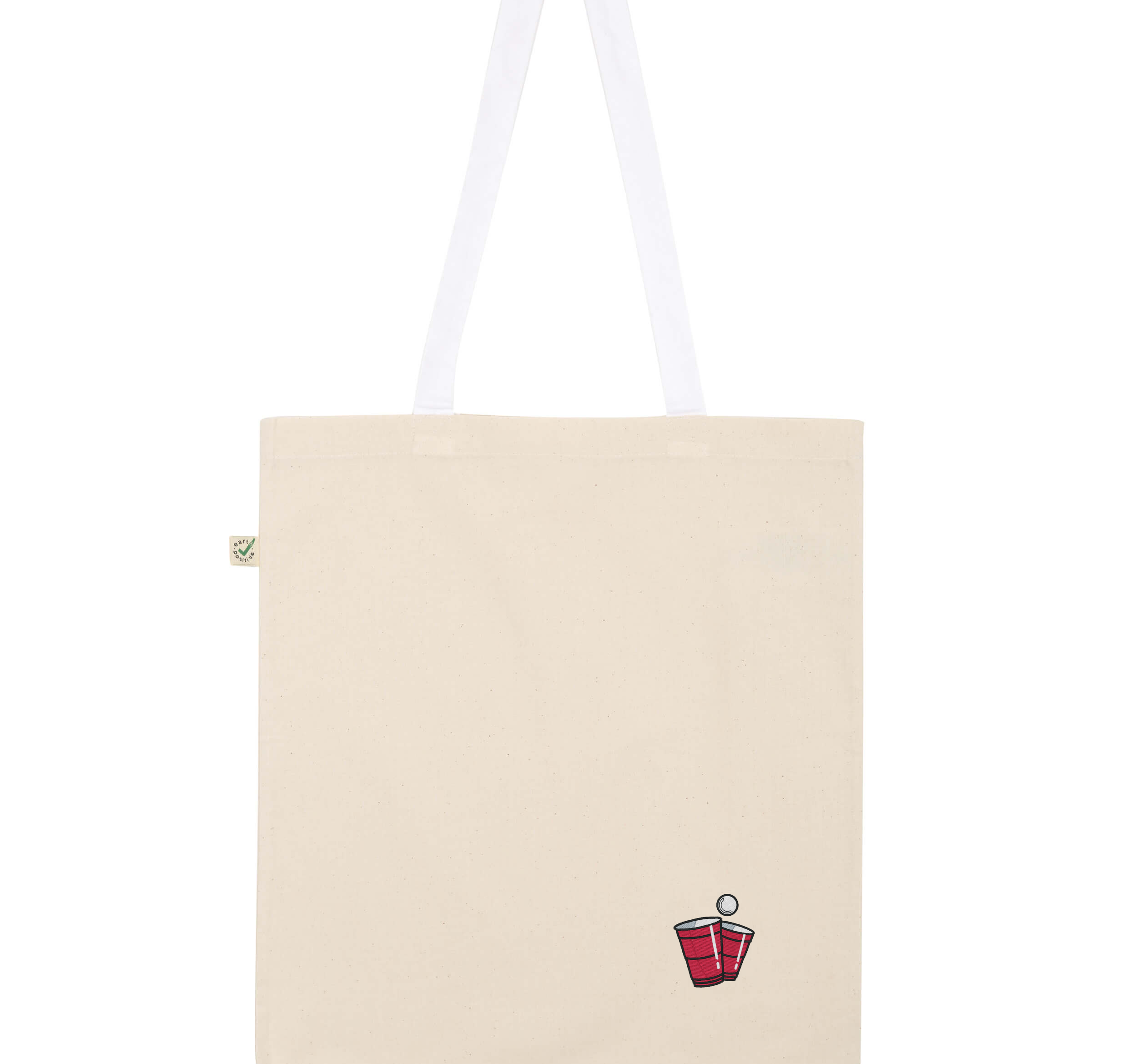 Beerpong | Borsa in cotone biologico ricamata