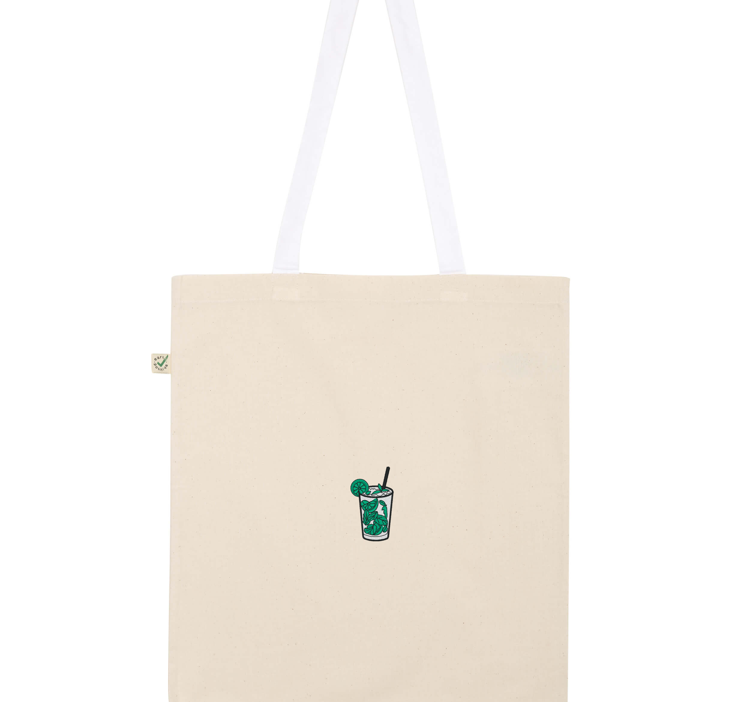 Mojito | Borsa in cotone organico ricamata