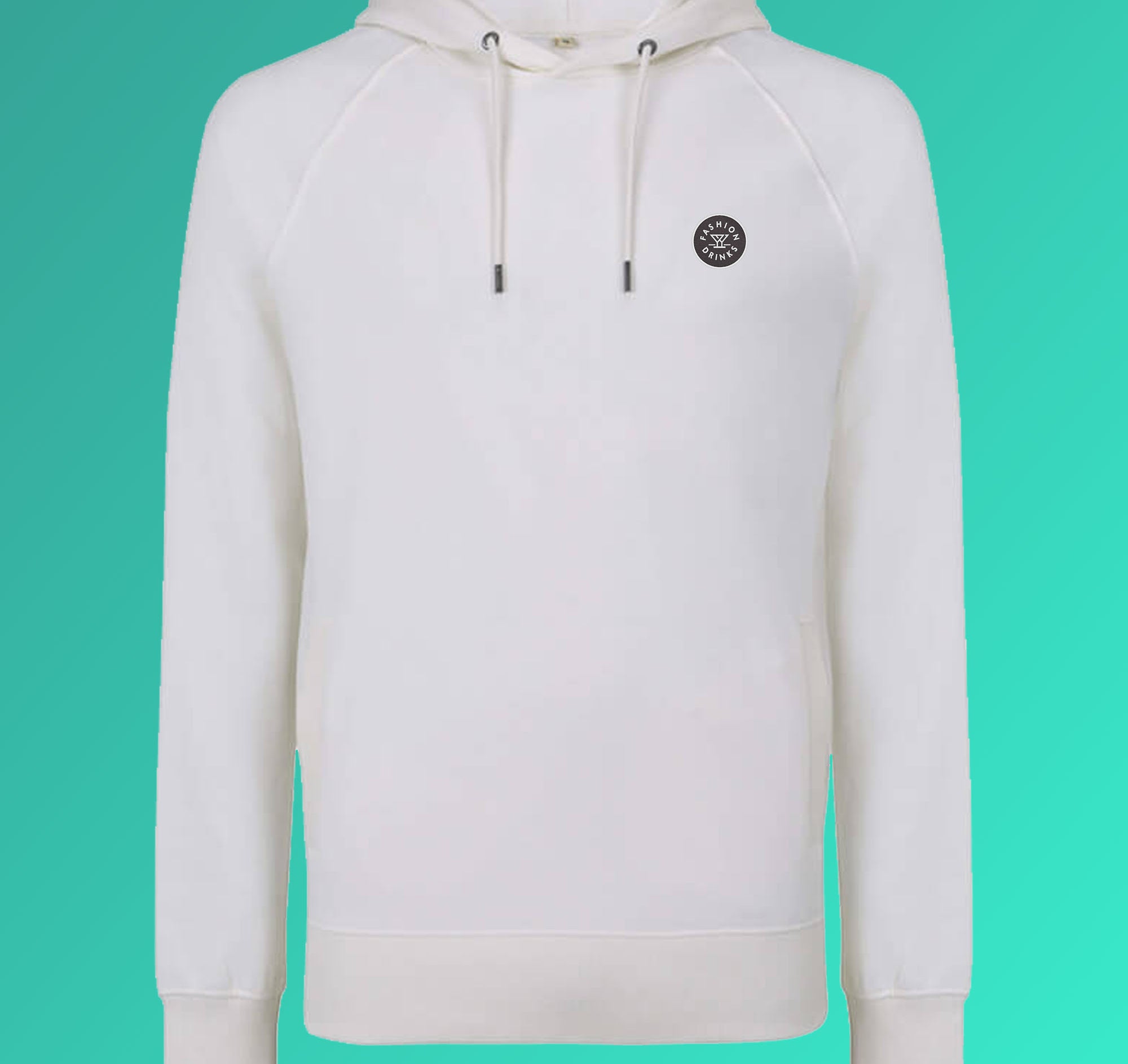 Felpa con cappuccio da uomo in cotone organico ricamato Fashion Drinks |