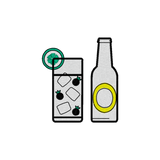 Gin Tonic | Felpa con cappuccio da uomo in cotone organico ricamata