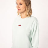 Maglione da donna in cotone organico ricamato Cheers Collection