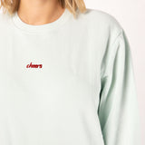 Maglione da donna in cotone organico ricamato Cheers Collection