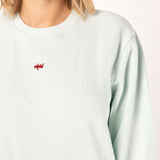 Maglione da donna in cotone organico ricamato Cheers Collection