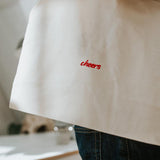 Collezione Cheers - Borsa in cotone organico ricamata