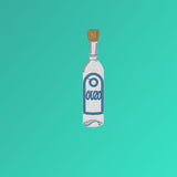 Ouzo | Borsa ricamata in cotone biologico