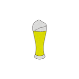 Felpa con cappuccio da uomo in cotone organico ricamata White Beer |